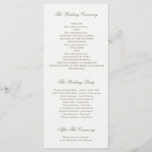 Plumes Boho Programmes de mariage Turquoise (Dos)