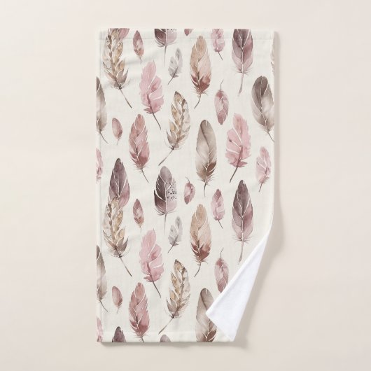 Plumes Brown roses (Serviette à main)