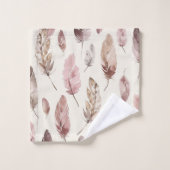 Plumes Brown roses (Gant de toilette)