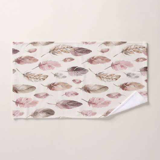 Plumes Brown roses (Serviette à main)