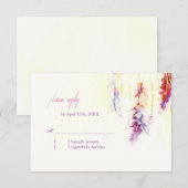 Plumes célestes Boho Wedding RSVP (Devant / Derrière)