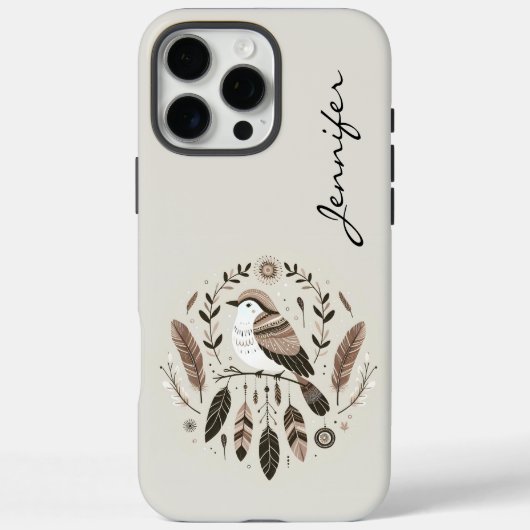 Plumes Ciel Sacré Oiseau Boho iPhone / coque ipad (Verso)