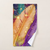 Plumes colorées vives (Serviette à main)