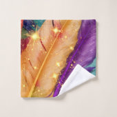 Plumes colorées vives (Gant de toilette)