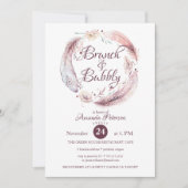 Plumes de Bohème Brunch Bubbly Invitation (Devant)