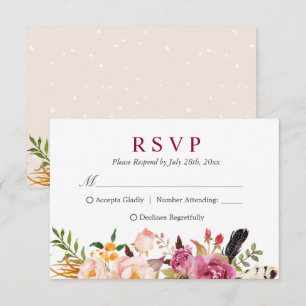 Plumes de Bohême Russe Floral Boho RSVP