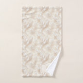 Plumes de Champagne Délicates Tan Monogrammées (Serviette à main)