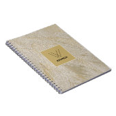 Plumes de cygne doré Carnet Monogramme (Côté Droit)