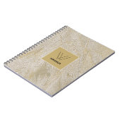 Plumes de cygne doré Carnet Monogramme (Côté gauche)