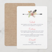 Plumes de fleur sauvage et menu de flèche (Devant / Derrière)