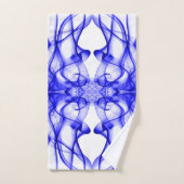 Plumes de fumée bleue sur blanc (Serviette à main)