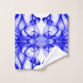 Plumes de fumée bleue sur blanc (Gant de toilette)