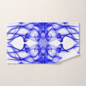 Plumes de fumée bleue sur blanc (Serviette à main)