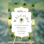 Plumes de paon Bienvenue au mariage musulman (Neutre)