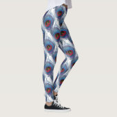 Plumes de paon bleu Leggings (Droite)
