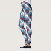 Plumes de paon bleu Leggings (Gauche)