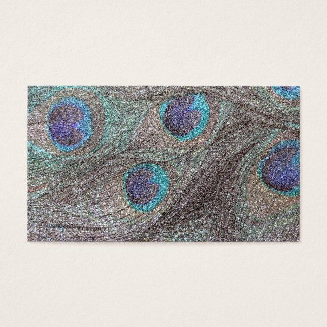 Plumes de paon en parties scintillant argentée (Devant)