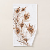 Plumes de paon géométrique Sous-déclaré Moderne (Serviette à main)