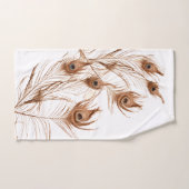 Plumes de paon géométrique Sous-déclaré Moderne (Serviette à main)