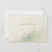 Plumes de paon Invitation RSVP (Dos)