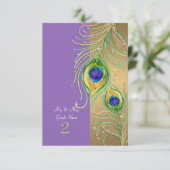 Plumes de paon moderne do-it-yourself carte de pla (Debout devant)