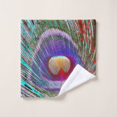 Plumes de paon négatives (Gant de toilette)