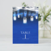 Plumes de paon, pot Mason et numéro de table lumin (Debout devant)