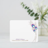 Plumes de paon violet Cartes à notes plates (Debout devant)