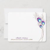 Plumes de paon violet Cartes à notes plates (Devant)