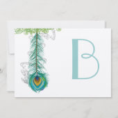 Plumes de Peacock musical Invitation météorologiqu (Dos)