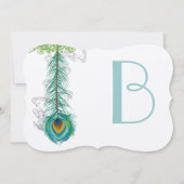 Plumes de Peacock musical Invitation météorologiqu (Dos)