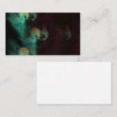 Plumes de plumes de paon Cartes de visite abstrait (Devant / Derrière)