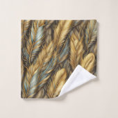 Plumes d'or Argent Art (Gant de toilette)