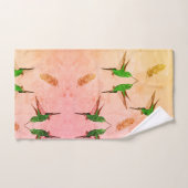 Plumes dorées de colibri vert (Serviette à main)