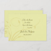 Plumes dorées douces RSVP (Devant / Derrière)