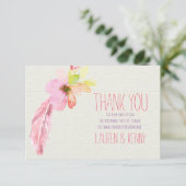 Plumes et cartes de Merci de fleurs (Debout devant)