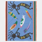 Plumes et couverture en polaire Kokopelli (Devant)