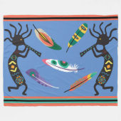 Plumes et couverture en polaire Kokopelli (Devant (Horizontal))