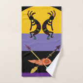Plumes et flèches Kokopelli (Serviette à main)