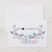 Plumes et fleurs RSVP (Devant / Derrière)