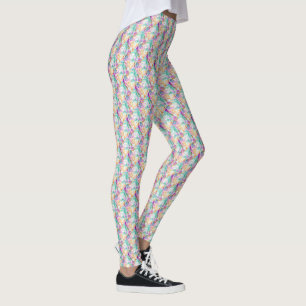 Plumes et perles colorées leggings motifs de boho