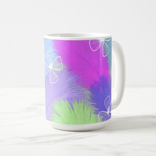 Plumes & Fleurs Mug Pastel (Devant droit)
