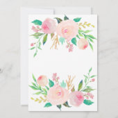 Plumes florales Invitation Baby shower floral (Dos)