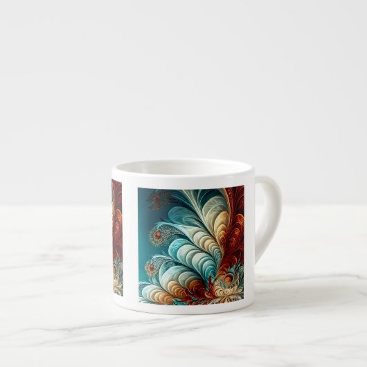 Plumes fractales Espresso Mug (Devant droit)