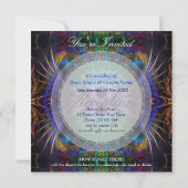 Plumes fractales exotiques Invitations de réceptio (Dos)