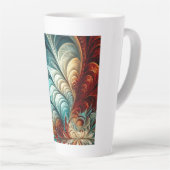 Plumes fractales Latte Mug (Angle droit)