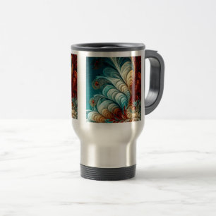Plumes fractales Voyage / Mug de navette, 15 oz