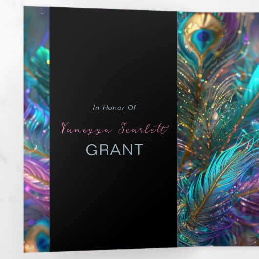 Plumes glamour Douceur 16 Invitation de fête (Intérieur en premier)