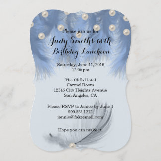 Plumes Invitations de fête du 60e anniversaire