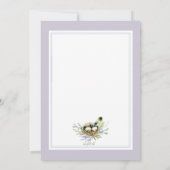 Plumes leur invitation au Baby shower de nid (Dos)